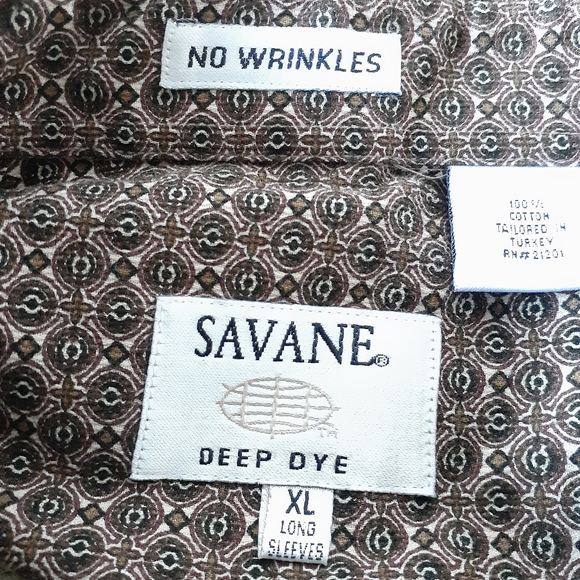Vintage Savane Deep Process 2000 Dye Button Down Long Sleeve Shirt Men's Xlarge - Picture 8 of 12